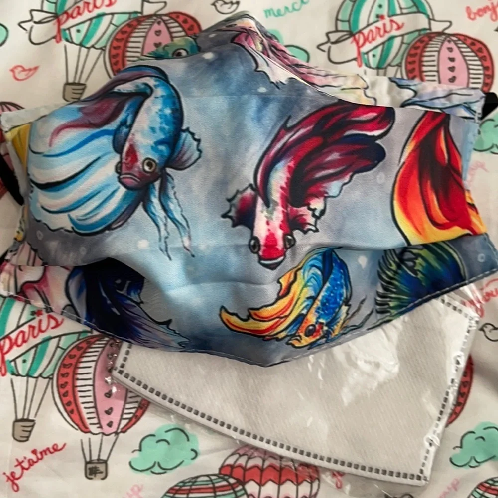 6/$20 New fish face mask
